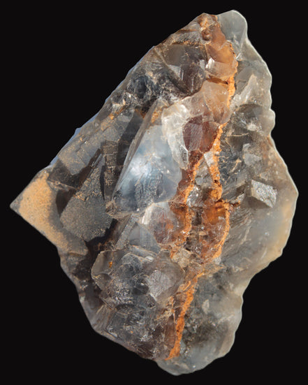 Blue cubic Fluorite double-sided cluster from Pakistan 73mm 164.9g in sunlight - Rocks and Things Store