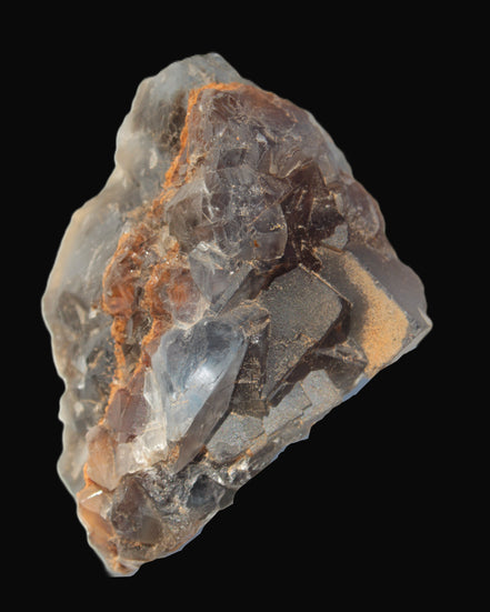 Blue cubic Fluorite double-sided cluster from Pakistan 73mm 164.9g in sunlight - Rocks and Things Store