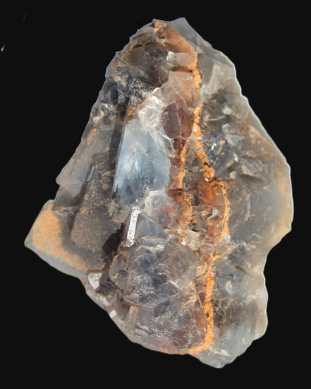 Blue cubic Fluorite double-sided cluster from Pakistan 73mm 164.9g in sunlight - Rocks and Things Store