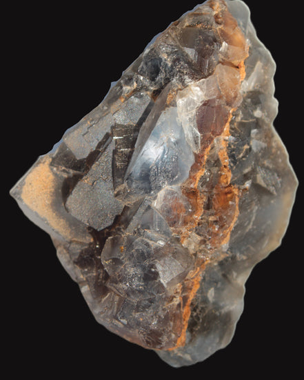 Blue cubic Fluorite double-sided cluster from Pakistan 73mm 164.9g in sunlight - Rocks and Things Store