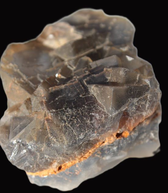 Blue cubic Fluorite double-sided cluster from Pakistan 73mm 164.9g in sunlight - Rocks and Things Store
