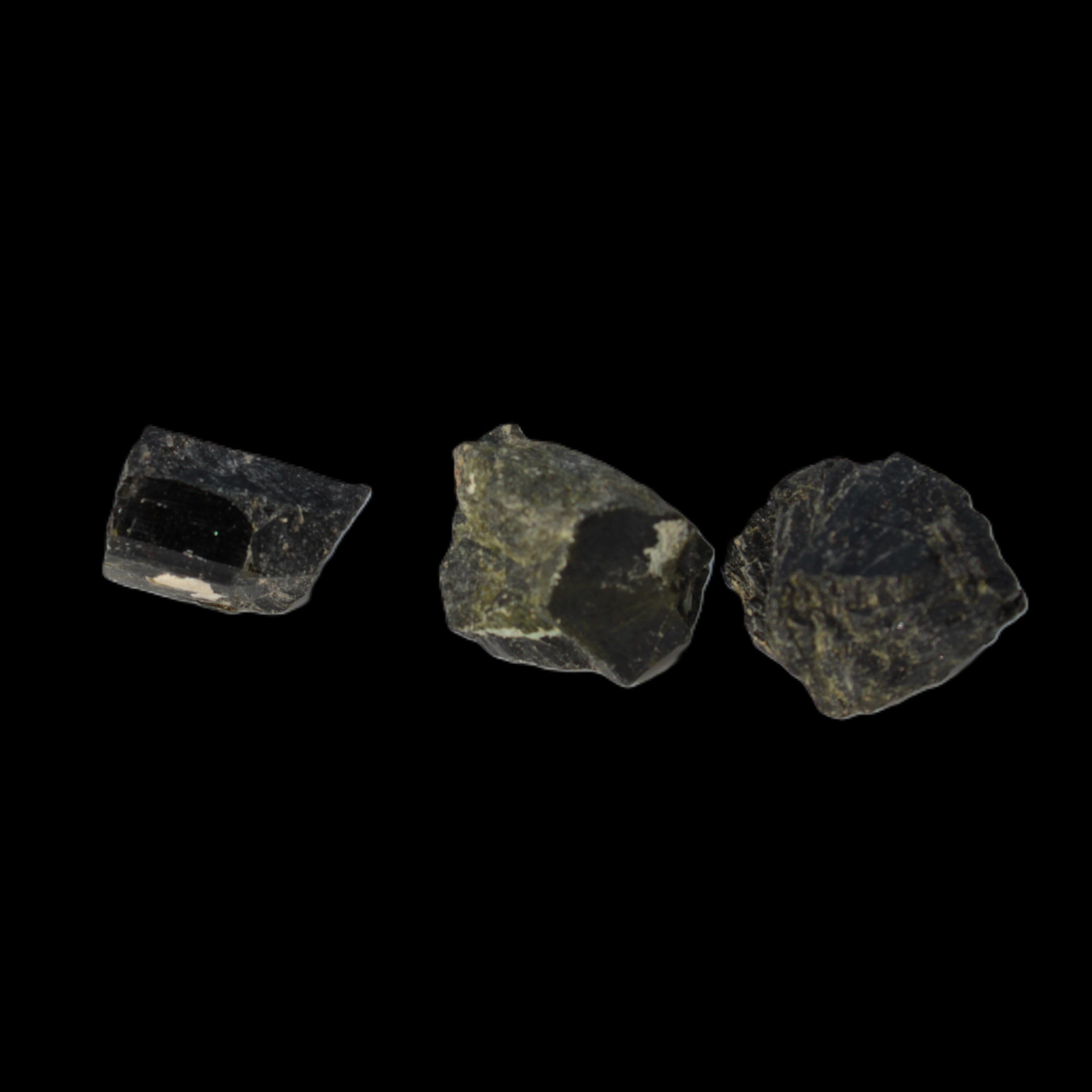 Epidote 3 crystals 58.8ct 11.7g in sunlight - Rocks and Things Store