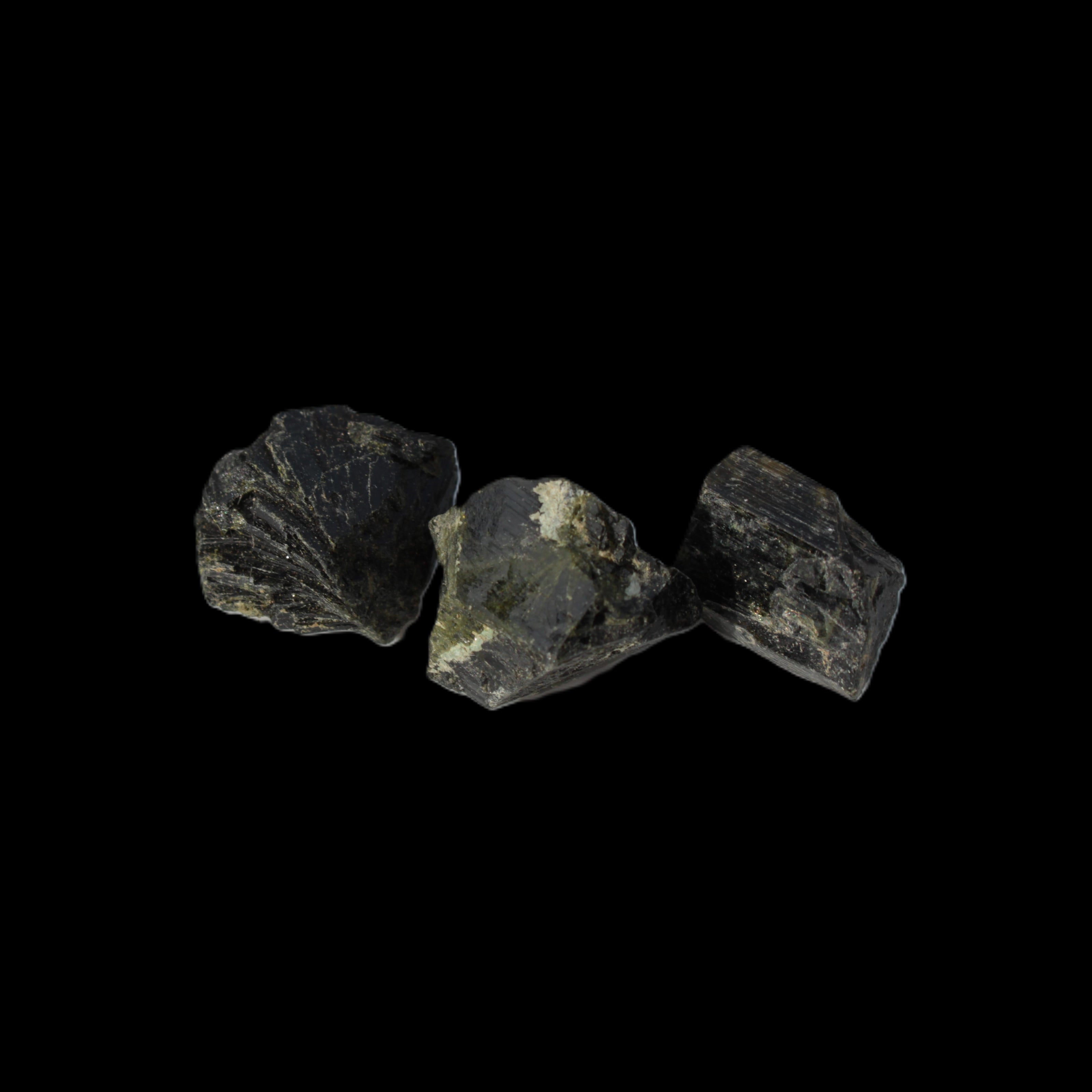 Epidote 3 crystals 58.8ct 11.7g in sunlight - Rocks and Things Store