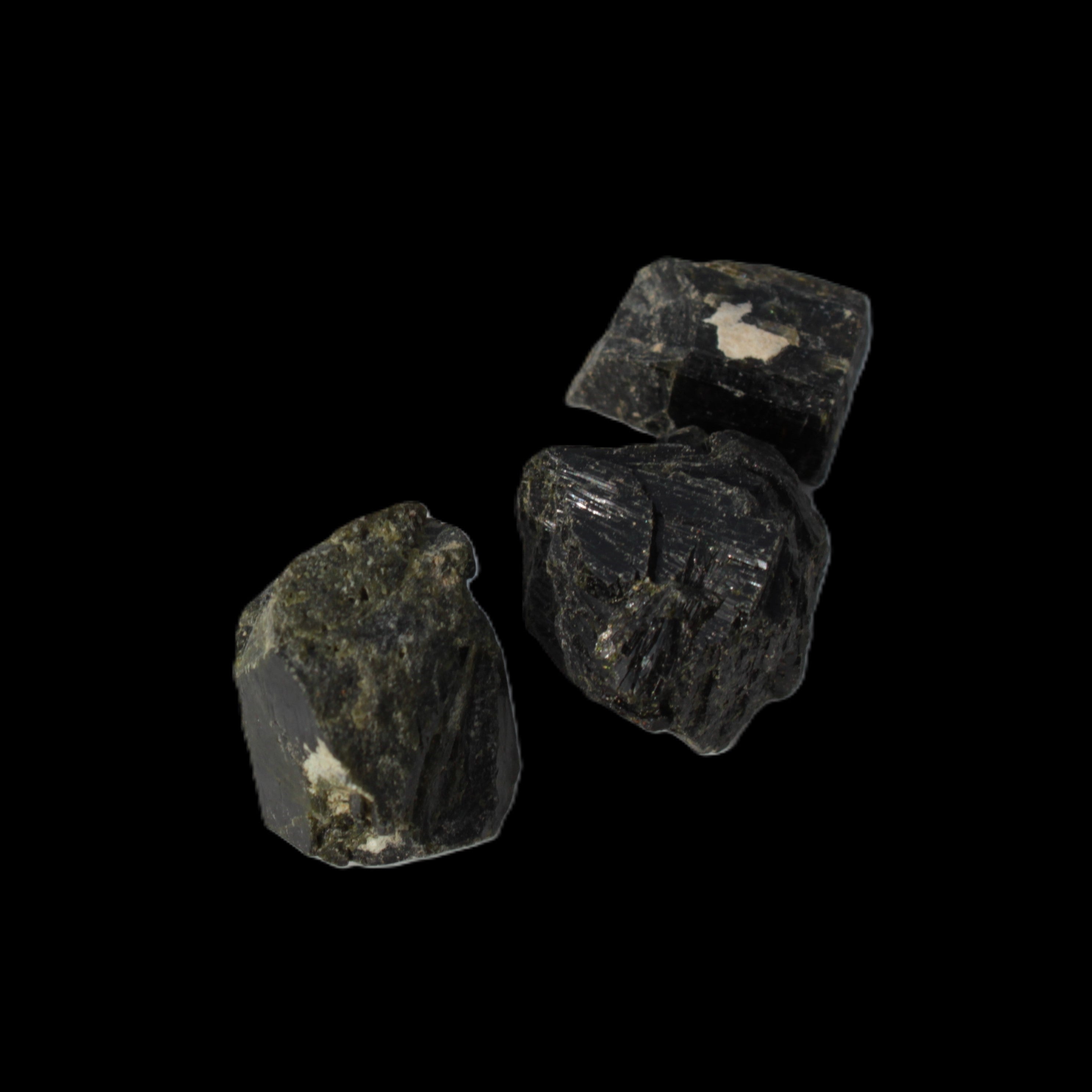 Epidote 3 crystals 58.8ct 11.7g in sunlight - Rocks and Things Store