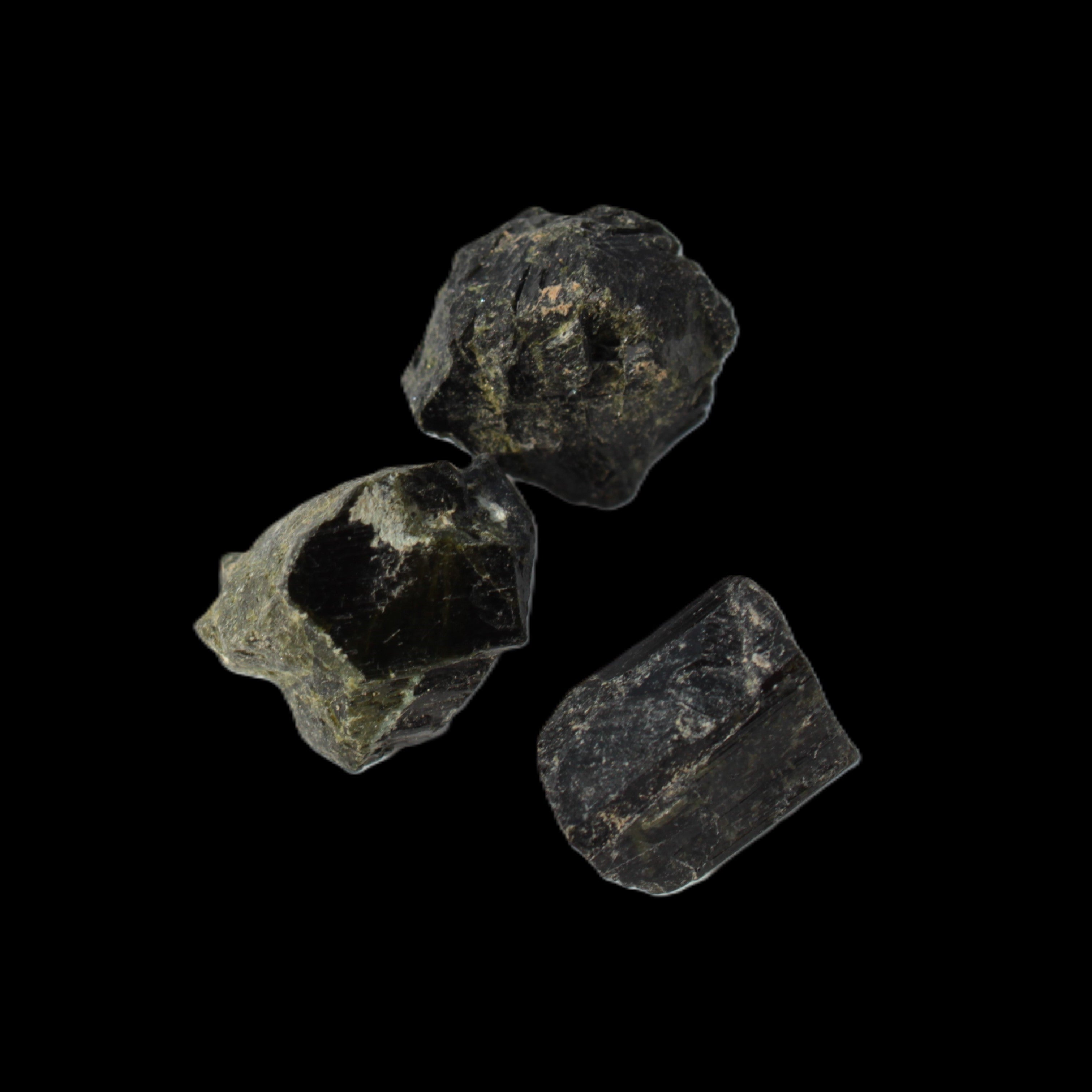 Epidote 3 crystals 58.8ct 11.7g in sunlight - Rocks and Things Store