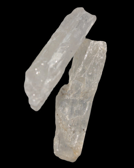 Clear Kunzite 2 crystals from Afghanistan 64.2ct 12.8g in sunshine - Rocks and Things Store
