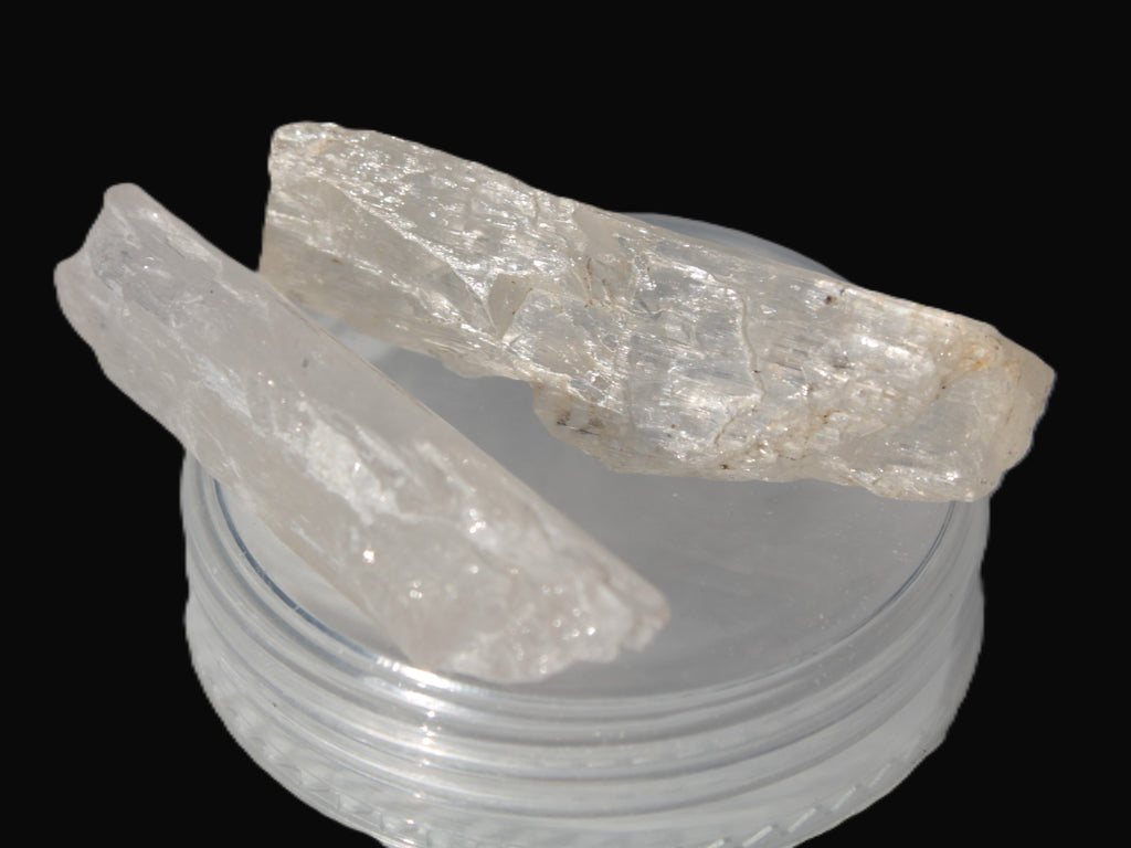 Clear Kunzite 2 crystals from Afghanistan 64.2ct 12.8g Rocks and Things