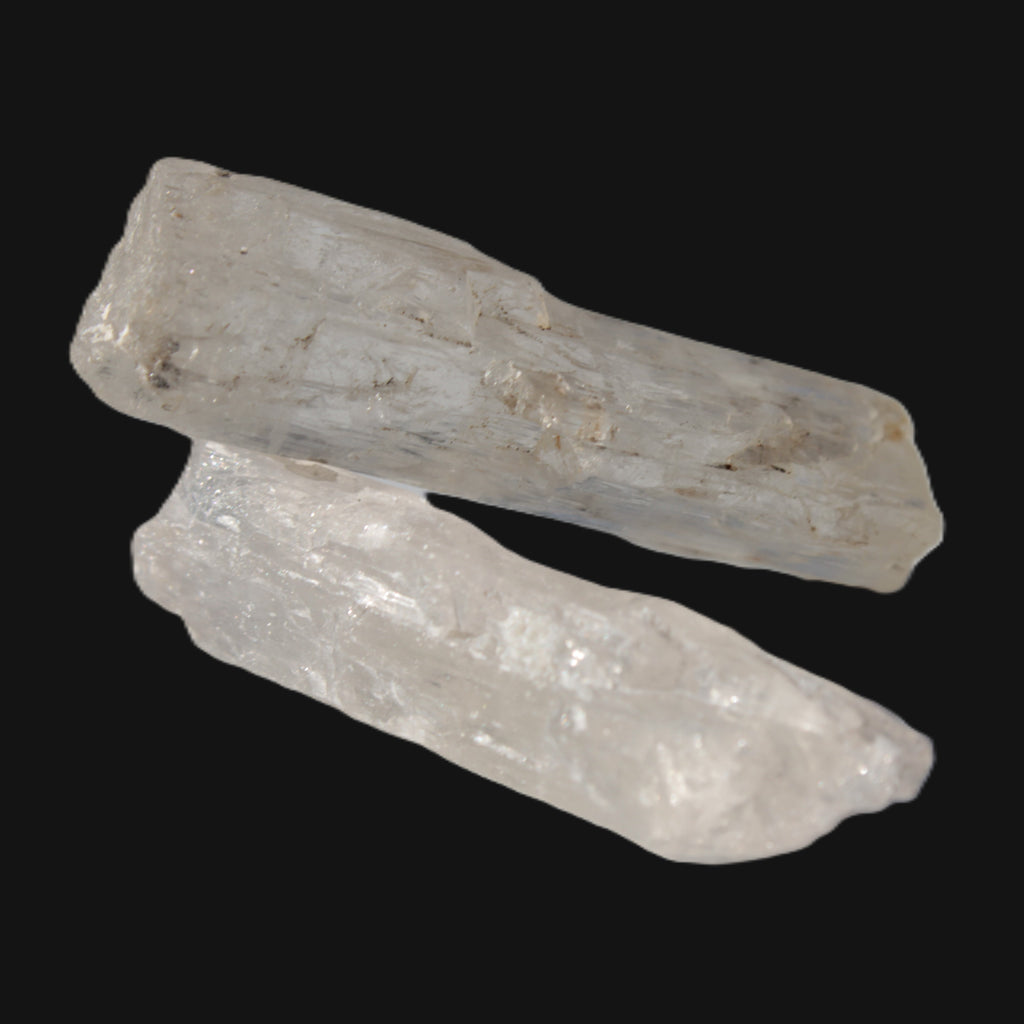 Clear Kunzite 2 crystals from Afghanistan 64.2ct 12.8g Rocks and Things
