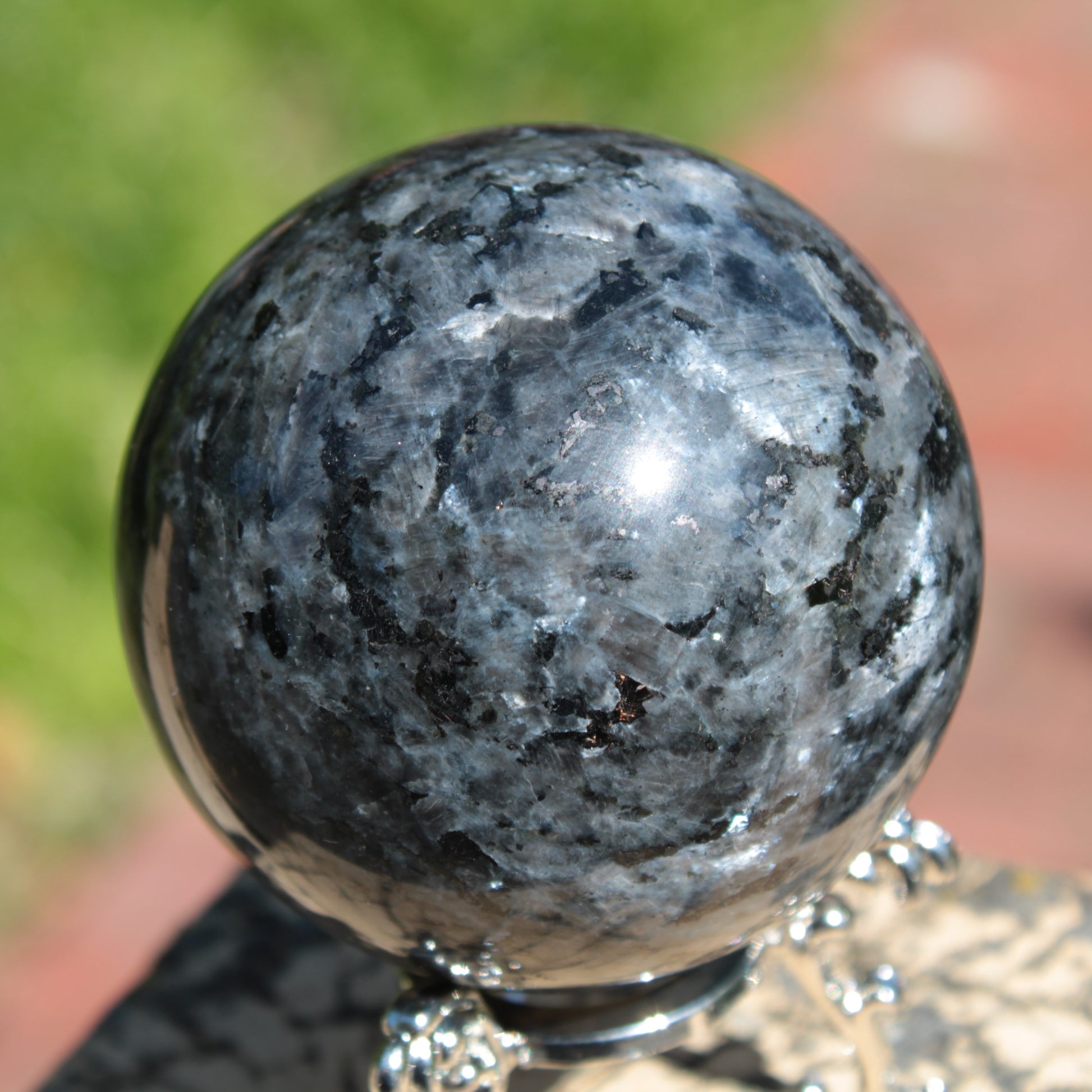 Indigo Gabbro sphere 252g Rocks and Things