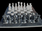 Marble Chess Set in case in sunlight - Rocks and Things Store