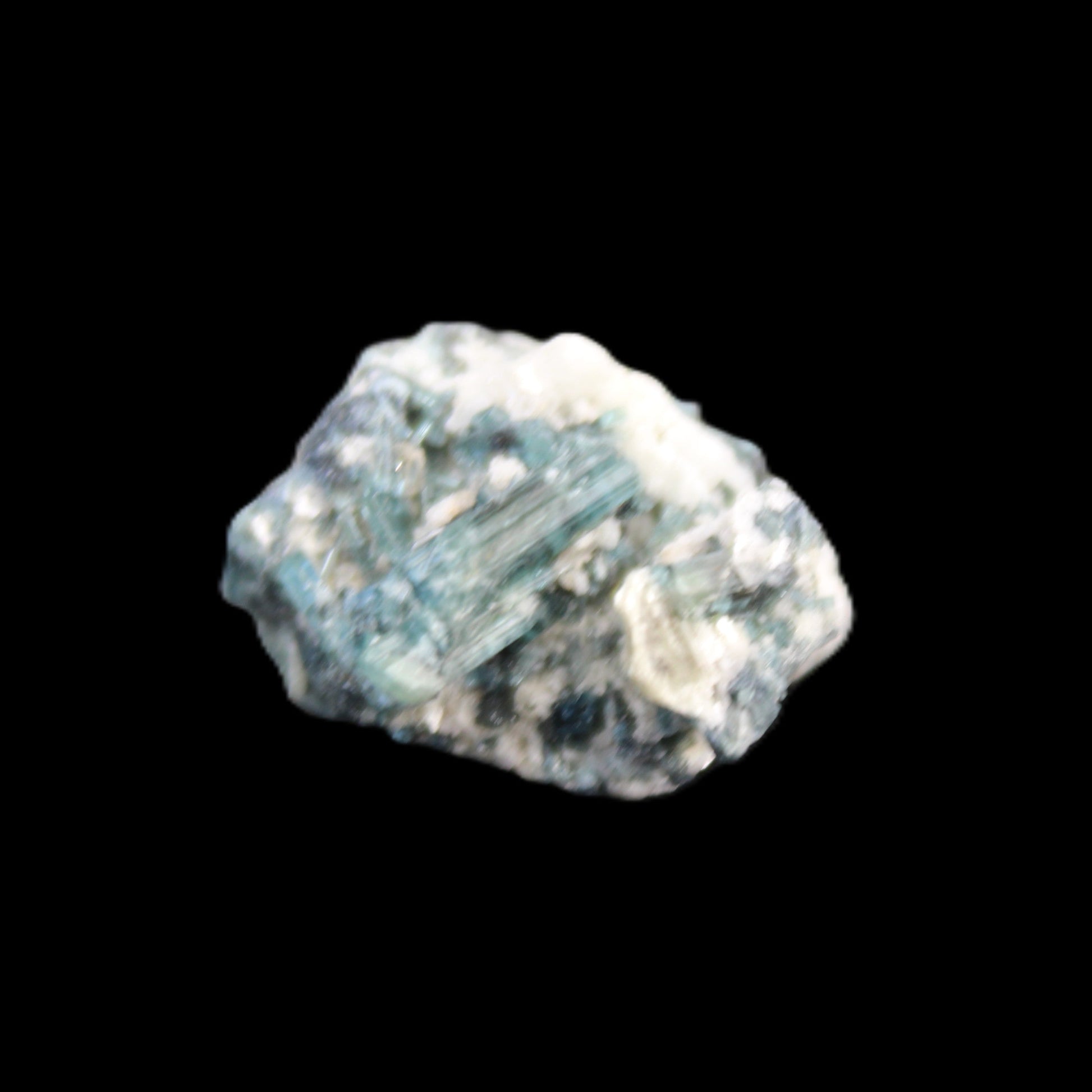 Blue Tourmaline Indicolite cluster 18mm 4.3g in sunlight - Rocks and Things Store