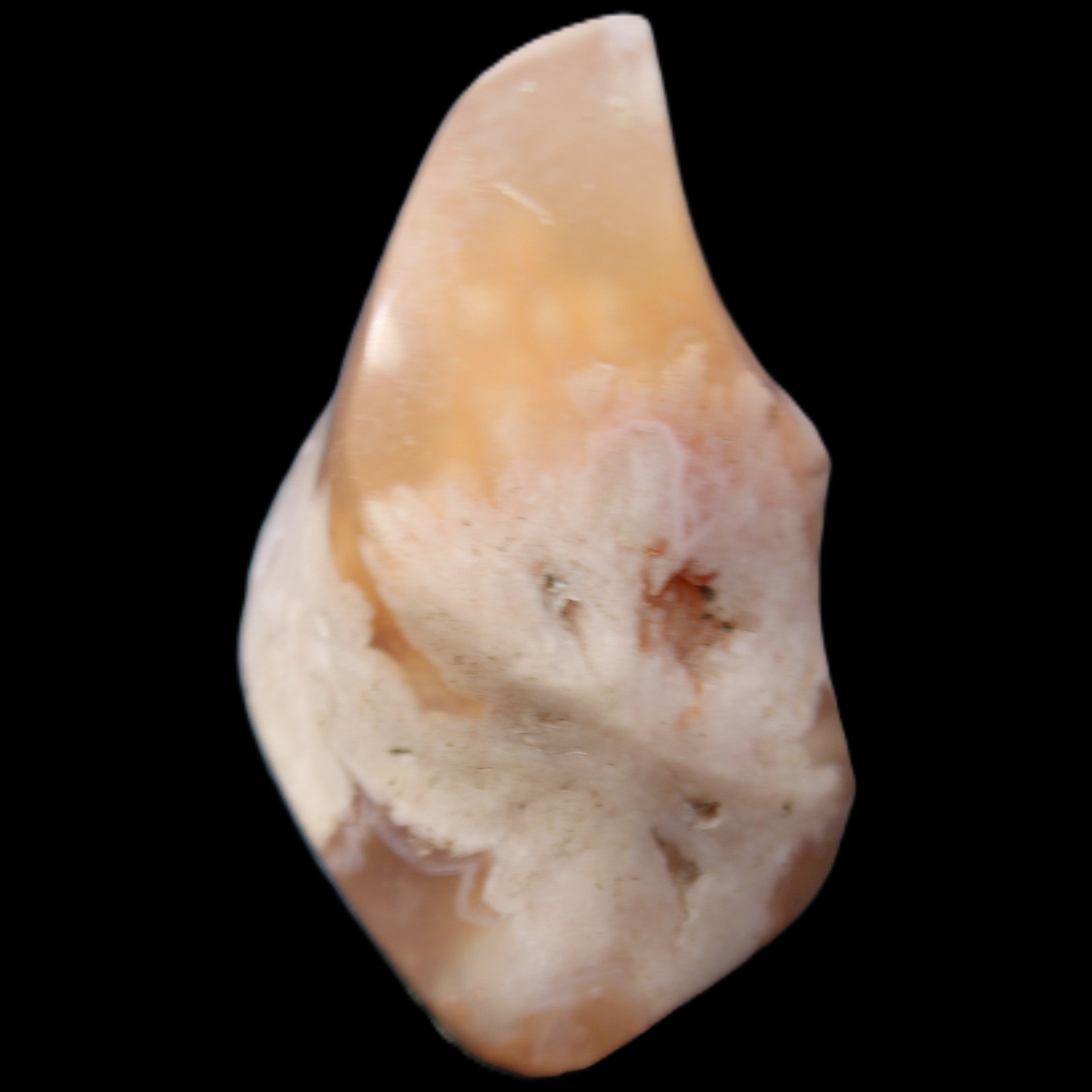 Snowflake Cherry Blossom Agate flame from Madagascar 63g in sunlight - Rocks and Things Store